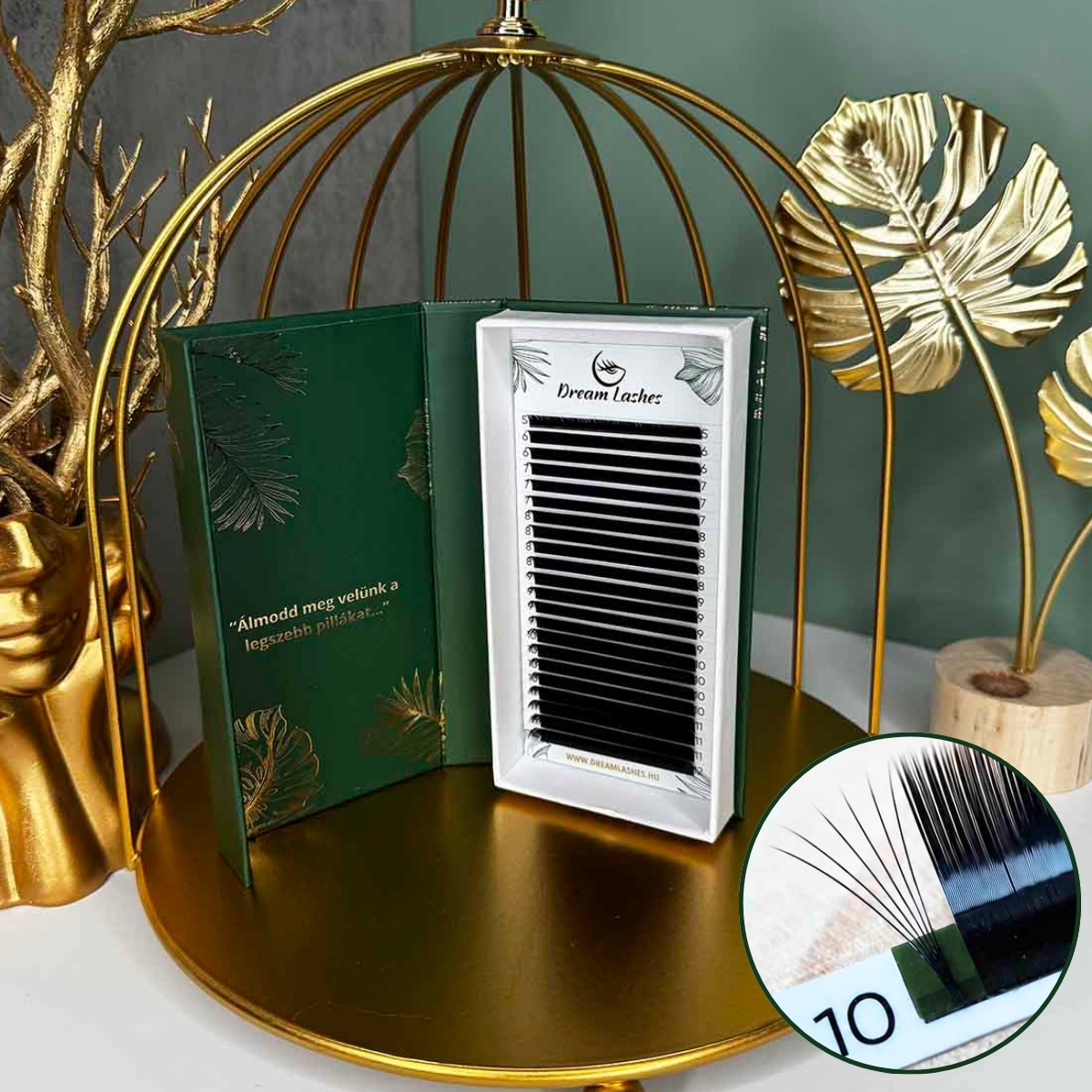 Zöld-tape Dreamlashes prémium fekete 22 soros műszempilla